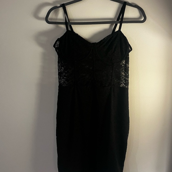 Sheer Lace Black Dress - Picture 2 of 5